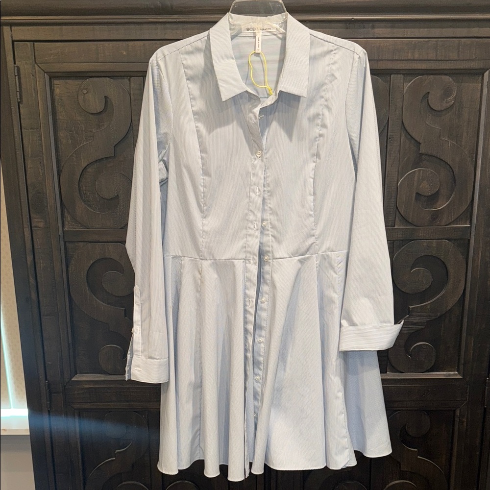 BCBGeneration Light Blue Long Sleeve Dress